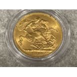 22ct gold 1913 George V full sovereign coin
