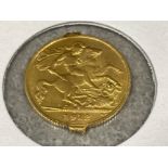 22ct gold Half-Sovereign George V 1912 (possibly ex jewellery item)