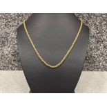 18ct gold fancy round Byzantine link chain 20” (32g)