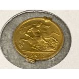 22ct gold Half-Sovereign George V 1915 (possibly ex jewellery item)