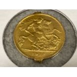 22ct gold Half-Sovereign George V 1912 (possibly ex jewellery item)