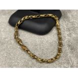 Vintage 9ct gold Tulip patterned bracelet (9.6g)