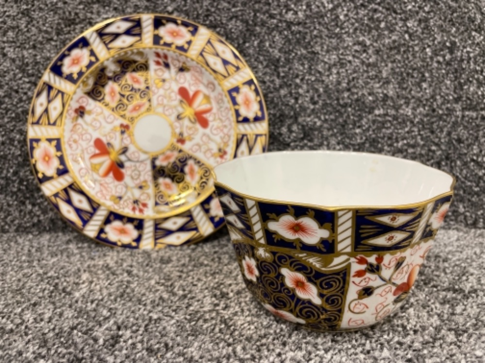 Royal Crown Derby Imari patterned plate and bowl. In good condition