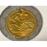 22ct gold Half-Sovereign George V 1912 (possibly ex jewellery item)