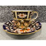Royal Crown Derby Imari patterned x4 tea cup and saucers
