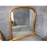 Large Gilt framed overmantle mirror 127x126cm