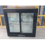 Polar refrigeration 280w sliding door drinks fridge