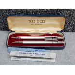 Silver cased Yard-O-Led pencil set in original box with paperwork.