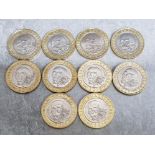 10x Shakespeare Tragedies Two pound coins