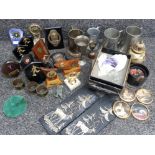 Quantity of pewter tankards & football trophies etc