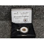 Loire model silver plated skeleton pocket watch, part of the Heritage collection, in original box