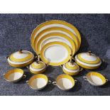 Adderley ware part dinner service with hand painted decoration.