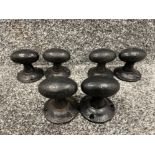 6 pair of wrought iron door handles