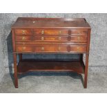 Mahogany Reprodux cutlery stand fitted with 9 drawers & pull out compartment, by Bevan Funnell,