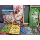 7 x vintage bagatelle games, all different