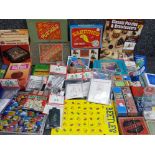 Box of vintage puzzles, some wooden