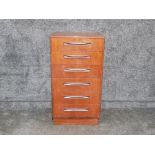 A teak G-Plan chest of six drawers 56 x 103 x 44cm.