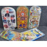 5 vintage pinball games includes State fair bagatelle, Pot luck, Disneyland game, Grand prix and