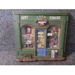 A shop front diorama Just Fishing 49.5 x 53cm