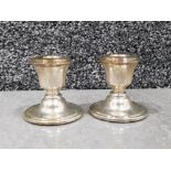 2 small silver candle holders in original box 55.1g gross