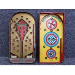 U.S.A 1930s Dealer bagatelle game by Joseph Schneider in N.Y. also includes rainbow bagatelle by