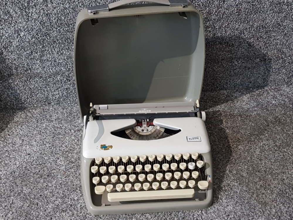 Vintage Adler Tippa 1 typewriter in carry case