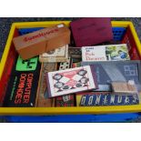 Crate containing a large Quantity of vintage Chess & Draughts game pieces plus a variety of boxed
