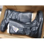 Giemme motorcycle boots in black, size 10, boxed