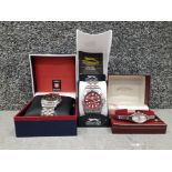 3 watches 1 ladies rotary 1 gts slazenger 1 swiss sports all with original boxes