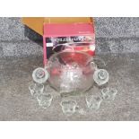 Indiana glass punch/party set, boxed.