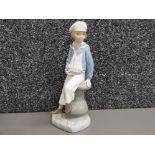 Lladro figure 4810 boy with toy yacht