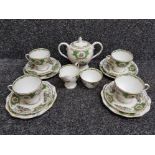 15 pieces of Foley tea china, Broadway pattern