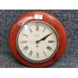 The Belgravia Carriage Clock Co, London, quartz wall clock 30cm diameter.