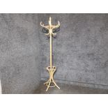 A bentwood hat and coat stand.