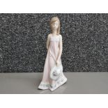 Lladro figure 5647 Sara, girl holding hat, excellent condition