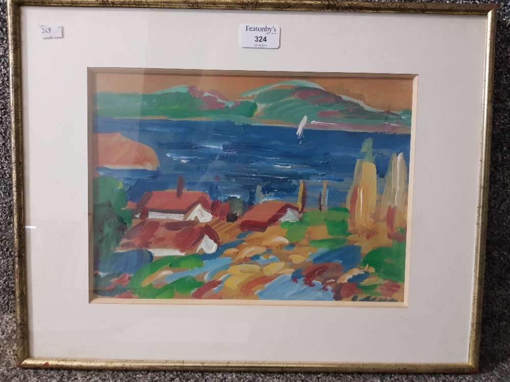 An oil on paper by Yannaco Mediterranean scene 23 x 31cm