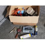 Miscellaneous tools to include a hand drill, drill pieces, soldering tool etc.