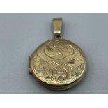 9ct gold locket pendant 4g