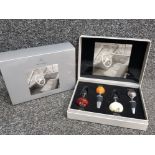 Mercedes Benz 4 piece wine stopper set, well presented in original display box, each stopper