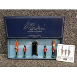 Boxed Britains ceremonial 5 piece set, scots guard, with original box, model number 00091