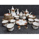 A Quantity of Royal Albert fine bone china, old country roses pattern, 39 pieces