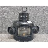 A black painted metal port/starboard ship's lamp 27cm high (converted).
