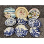 Delfts Blauw plates x6 and 3 others