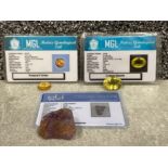 Natural citrine, lemon Quartz and ametrine gem stones all with certificates