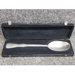 Large Norwegian pewter spoon by Askvoll Brug, in original box