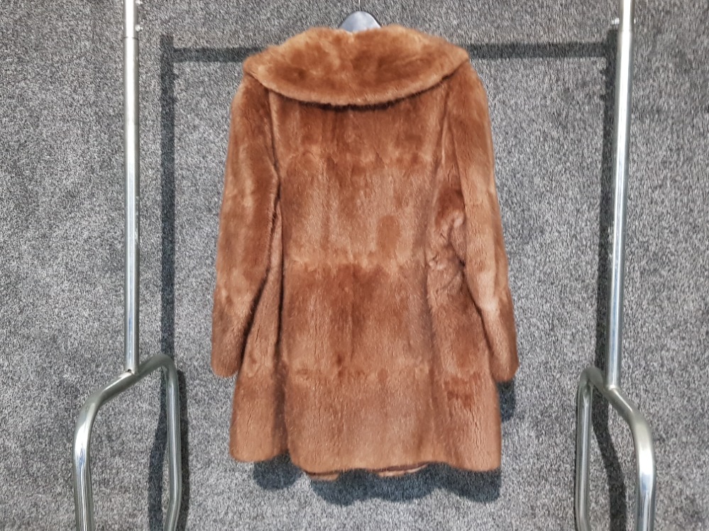 A ladies pale brown mink fur 3/4 length jacket by Fenwick French Salon size 12 approx. - Image 2 of 3