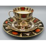 Royal Crown Derby Abbeydale Imari patterned trio