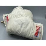 Frank Bruno signed boxing gloves