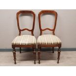 Pair of mahogany framed salon chairs