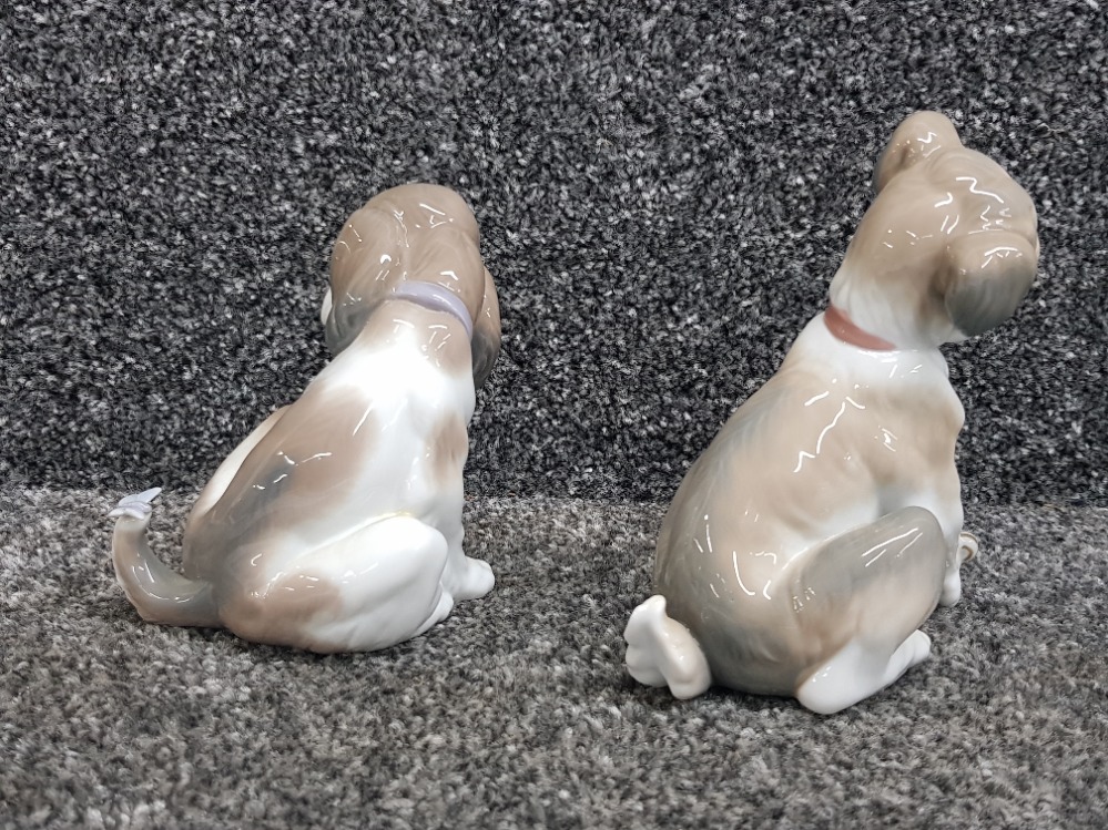 Two Lladro puppies with butterfly and snail no 6210 and 6211. - Image 2 of 3